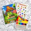 Çocuklar İçin Dinozor Dev Boyama Seti – XXL Boyama + Sticker + 12 Keçeli Kalem (Yıkanabilir)