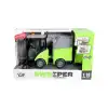 1:16 Sweeper Sesli ve Işıklı Temizlik Aracı - Çöp Arabası Pilli (Yeşil)