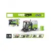 1:16 Sweeper Sesli ve Işıklı Temizlik Aracı - Çöp Arabası Pilli (Yeşil)