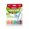Fibra Color Aquarell 12 Renk Suluboya Keçeli Kalem (Yıkanabilir)