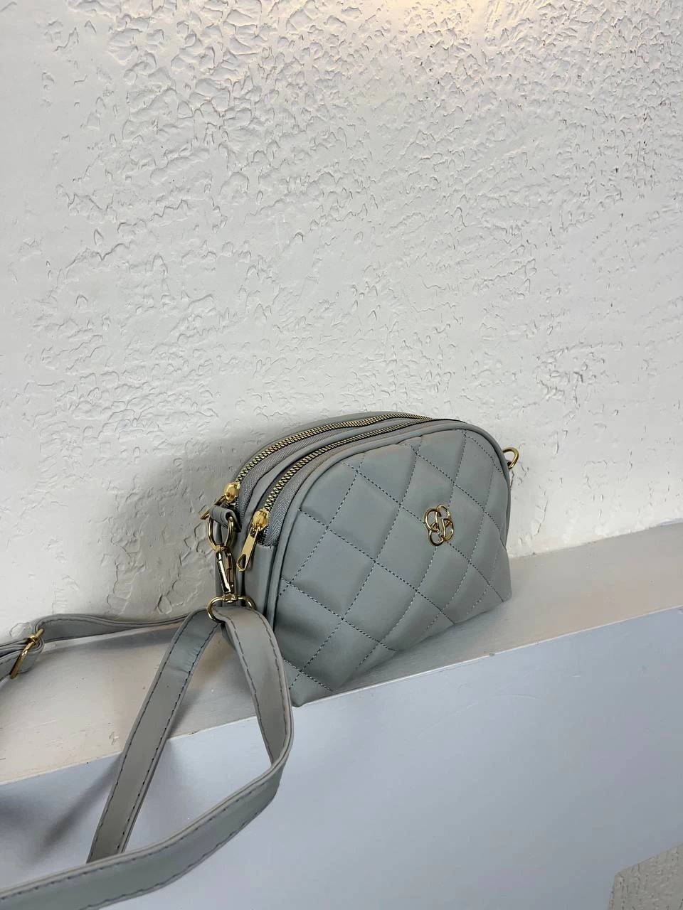 Açık Gri 2 Bölme 2025 Kapitone YENİ ÇANTA CB7409