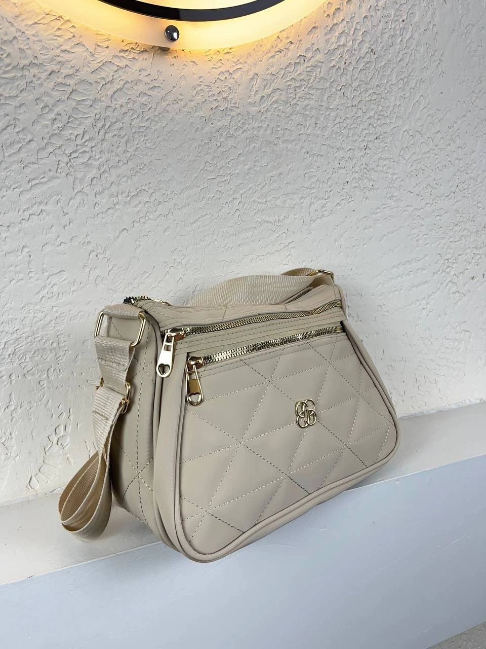 Açık Vizon 4 Bölmeli Çanta CB4128