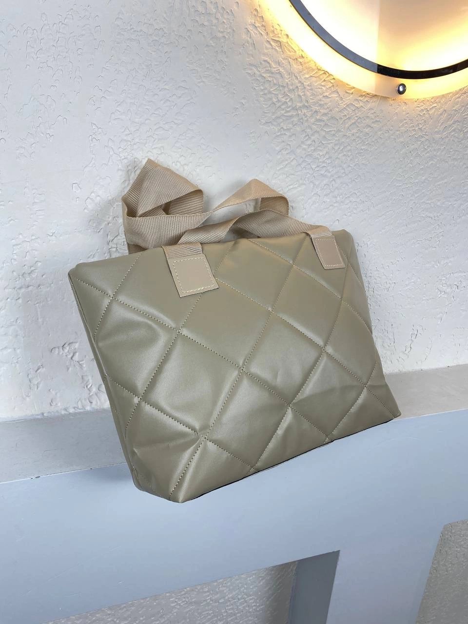 Açık Vizon Büyük Boy Kol Çanta