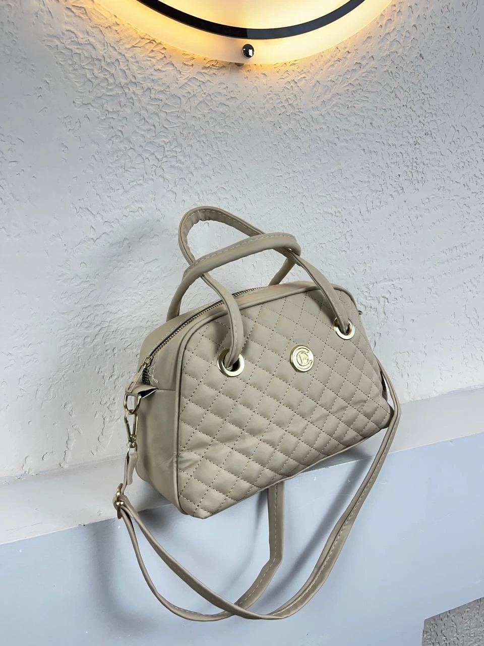 Açık Vizon Kapitone Çanta CB8911