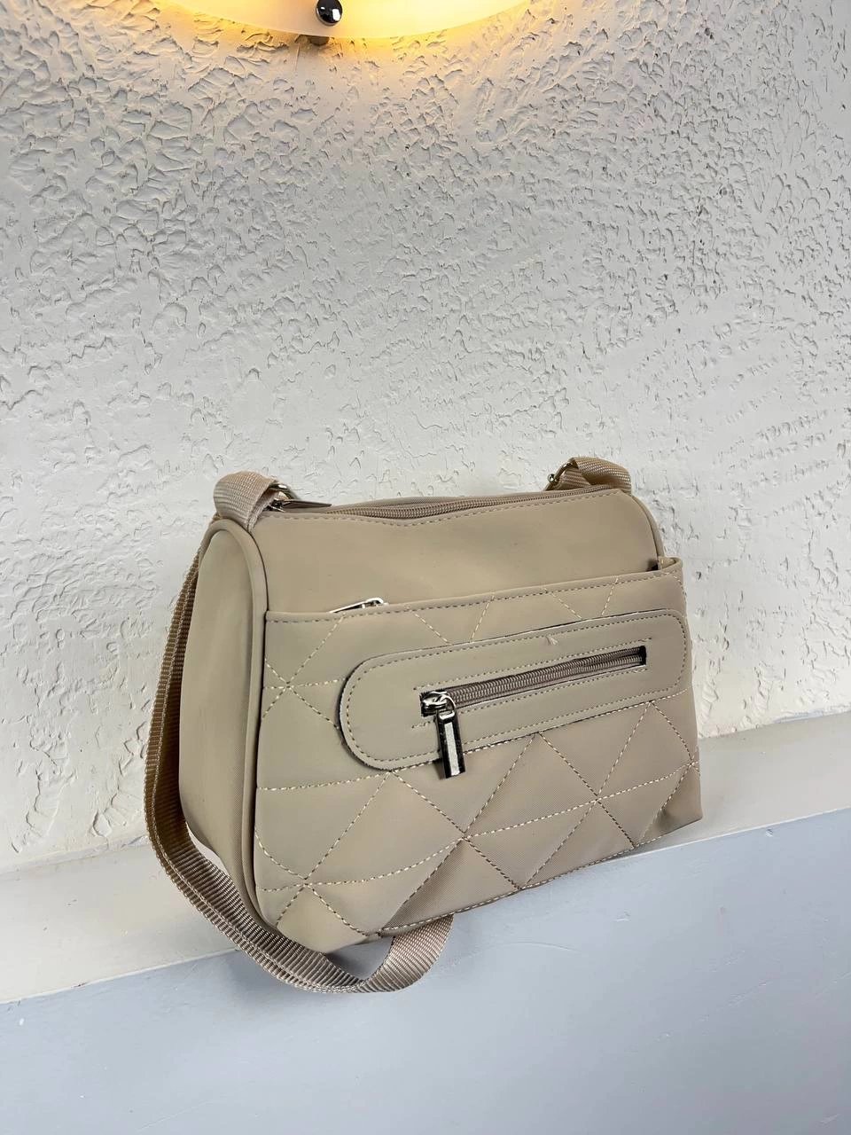 Açık Vizon Renk 3 Bölme Çanta YENİ CB3974