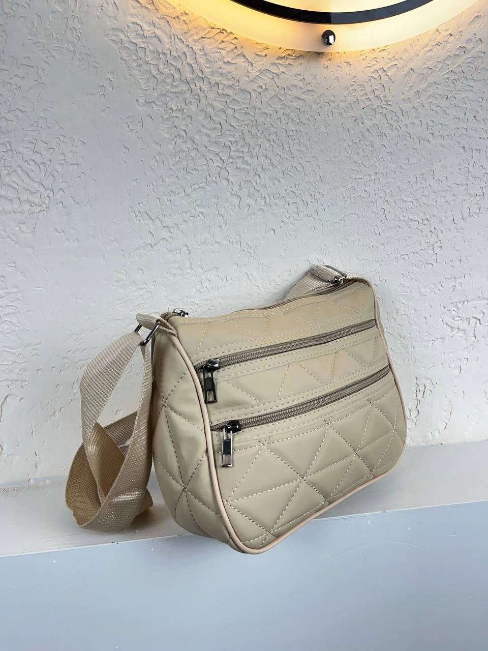 Açık Vizon  Renk 3 Bölme YENİ Çanta CB4193