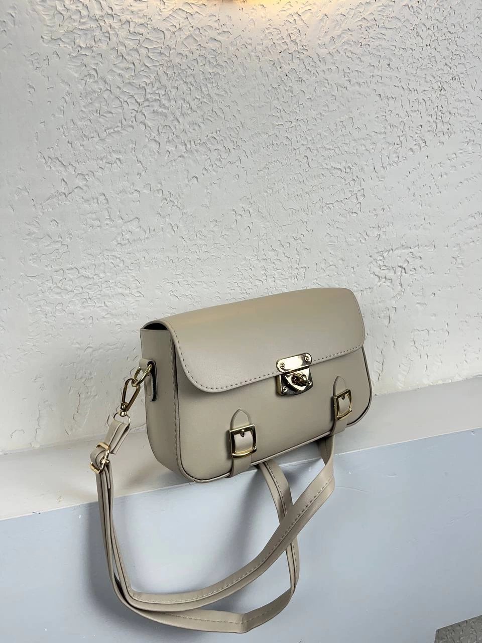 Açık Vizon Renk Önü Kemerli Çanta CB7463