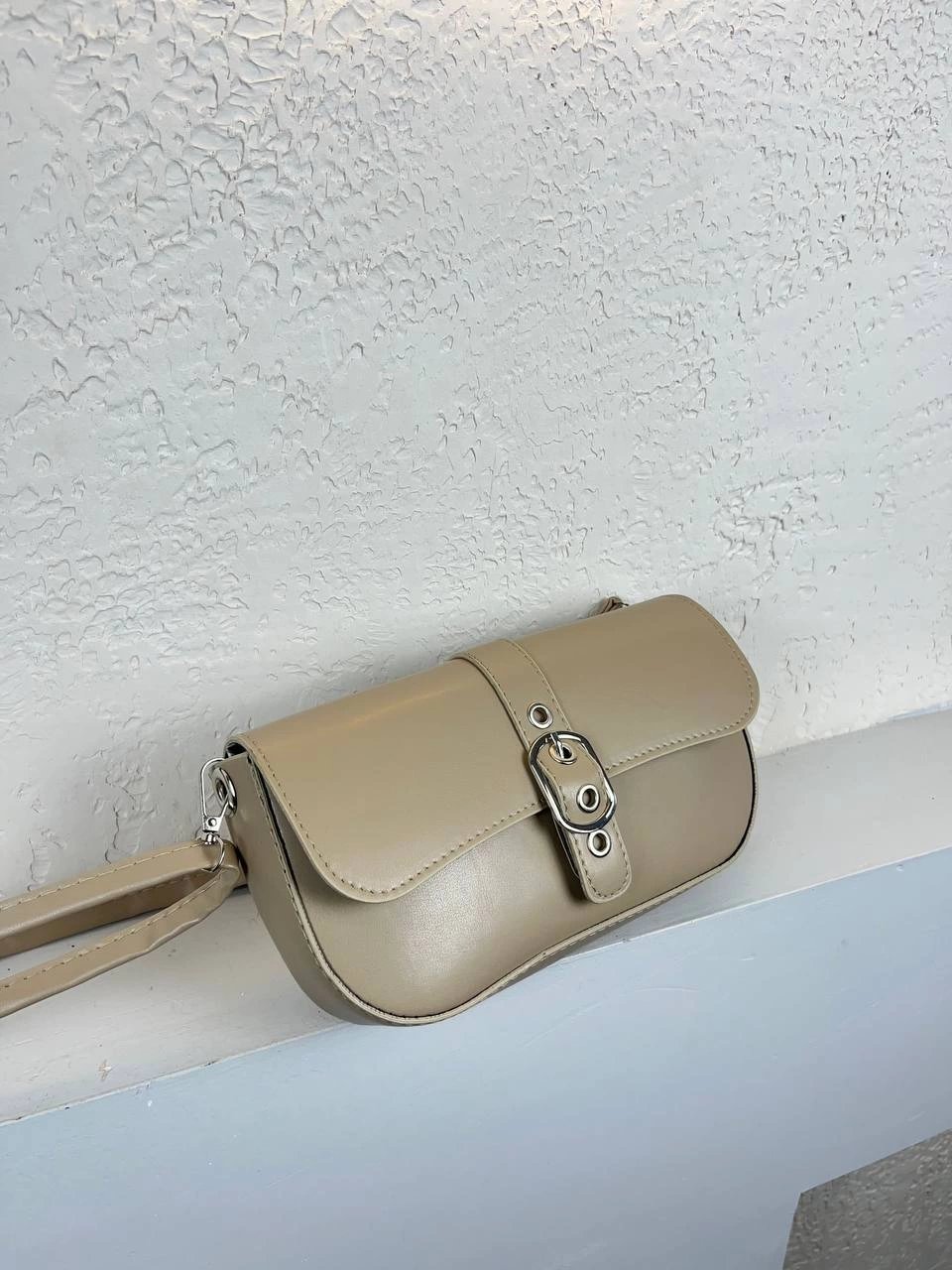 Açık Vizon Renk Önü Tokalı Çanta CB02398