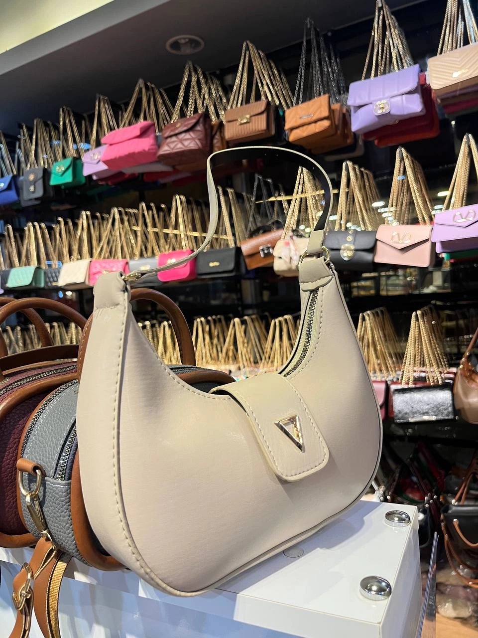 Açık Vizon Renkli Baget Yeni Sezon Çanta CB7230