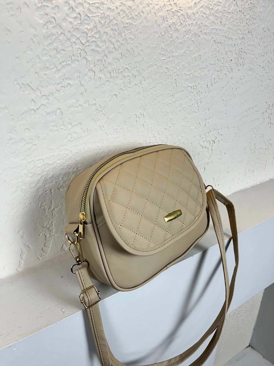 Açık Vizon Vizon Ön Kapak Kapitone Çanta CB3003