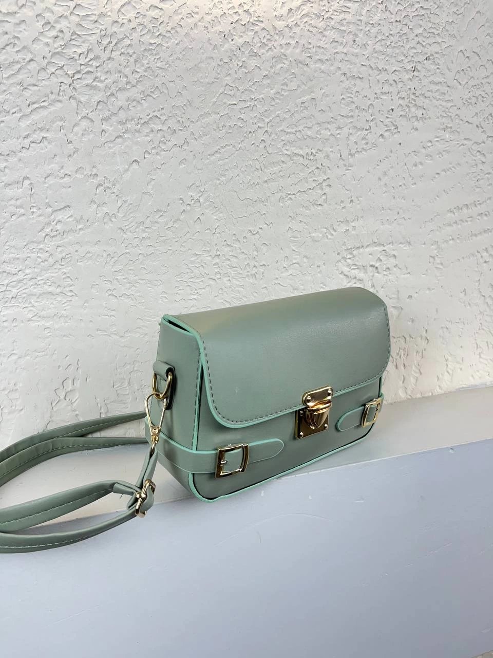 Açık Yeşil Renk Yandan Kemerli YENİ Çanta CB8514