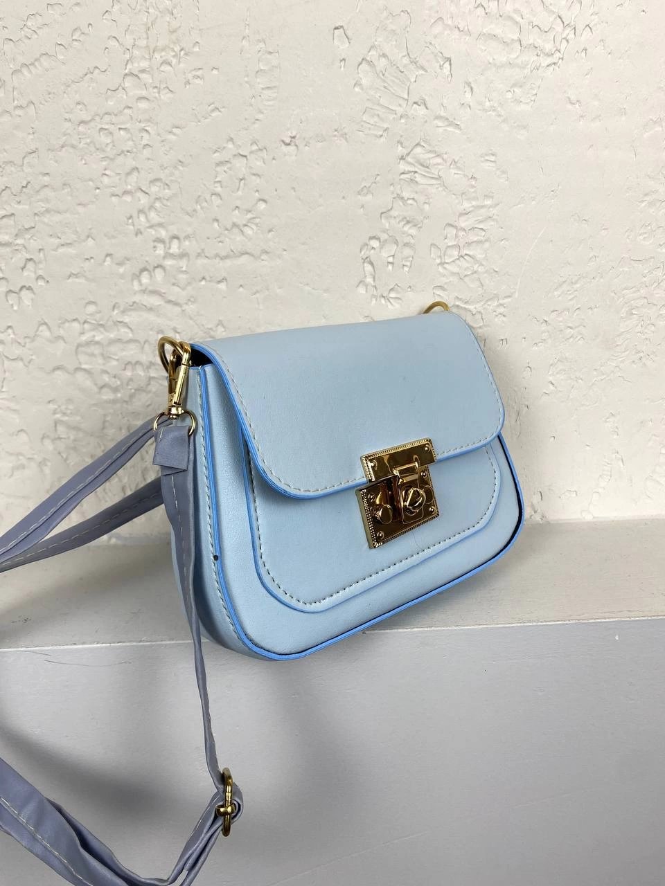 Bebe Mavi Renk Kilitli Çapraz Çanta