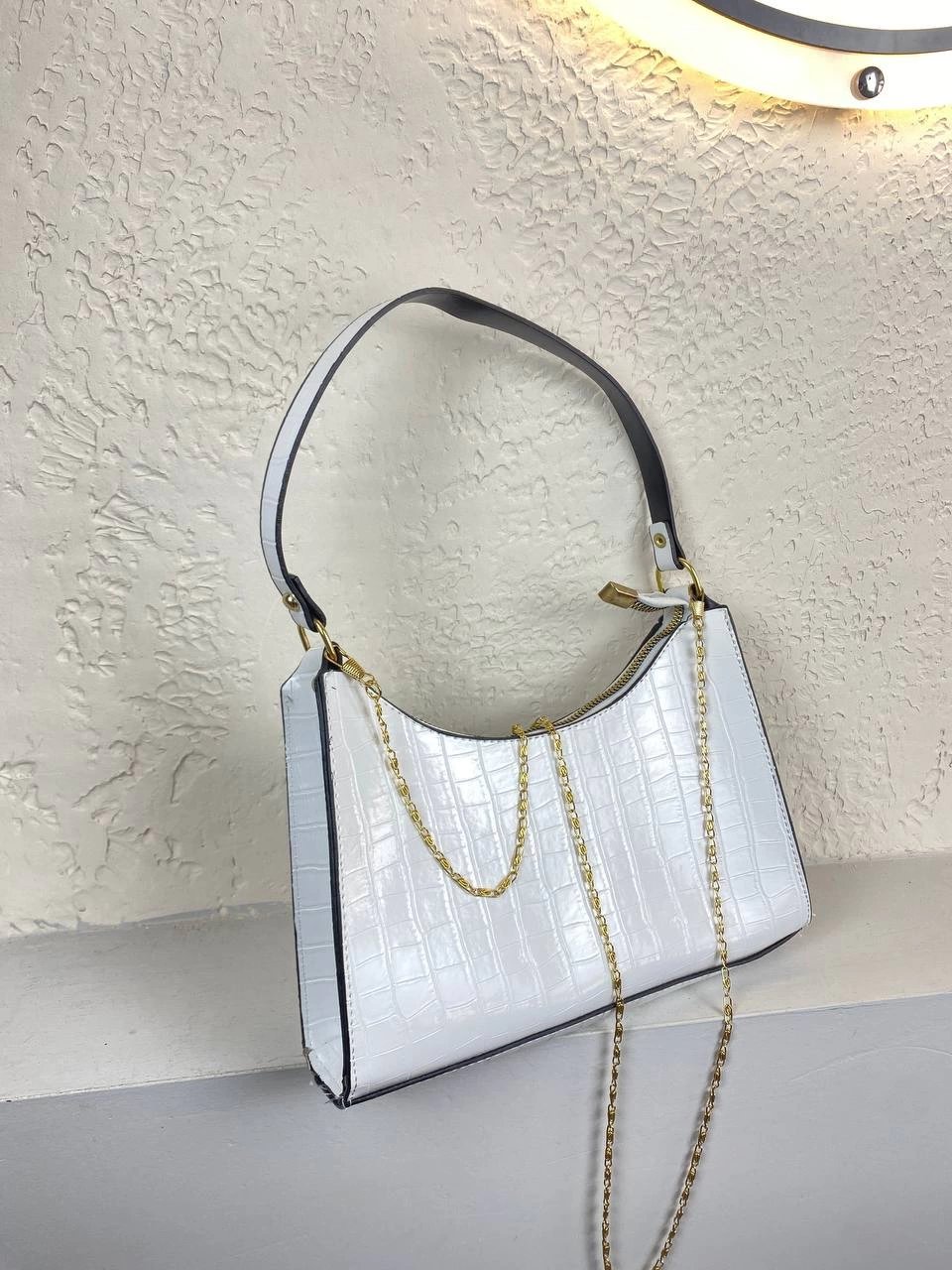 Beyaz Elden Tutma Kol Çanta