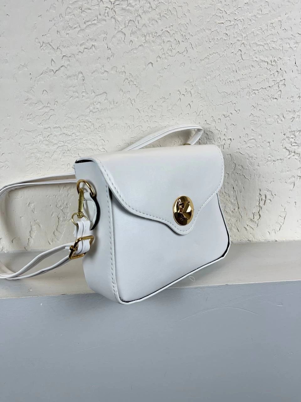Beyaz Kalıp Yan Askı Çanta CB0987