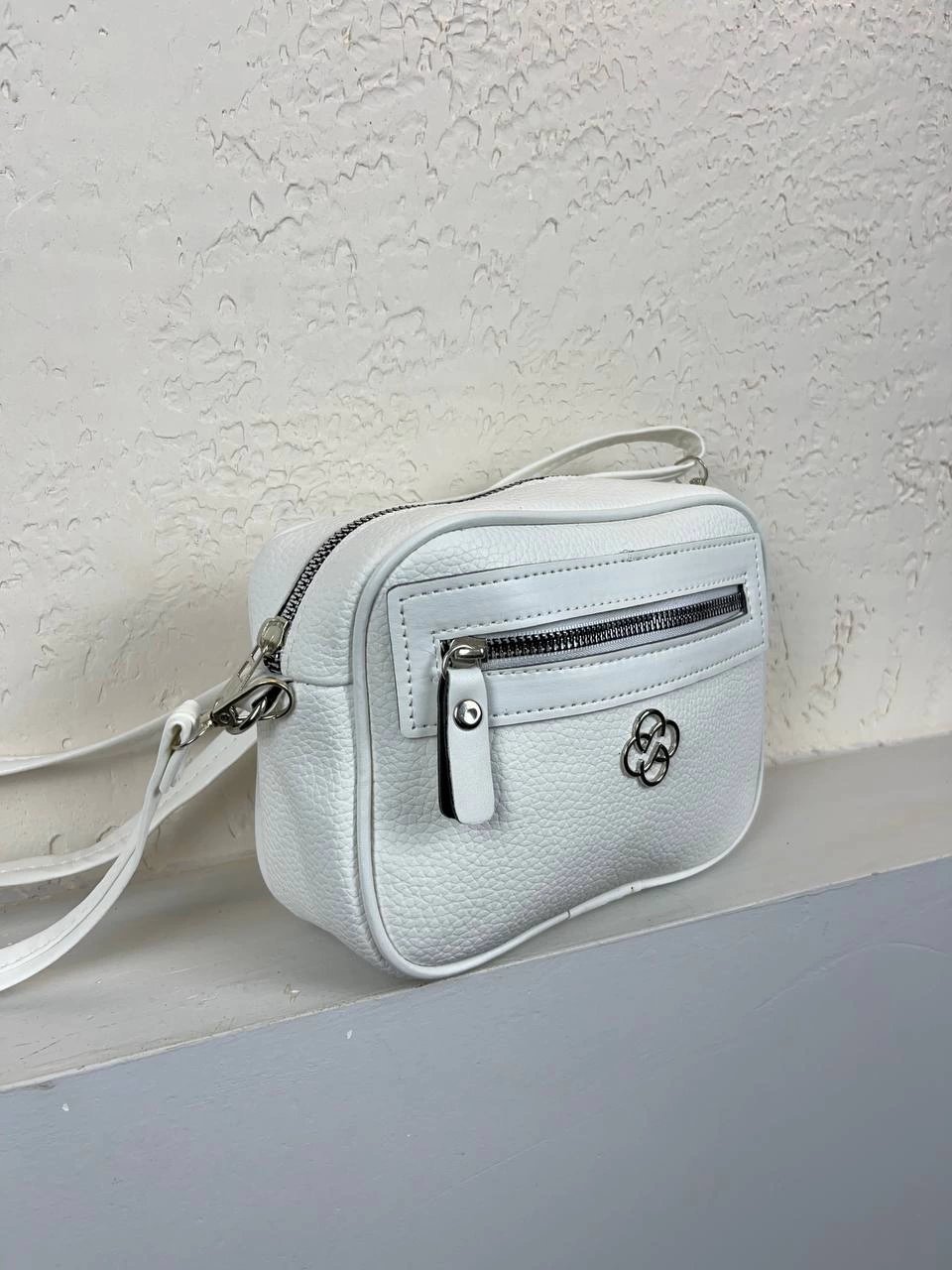 Beyaz Kalite Deri Çapraz Çanta CB7867