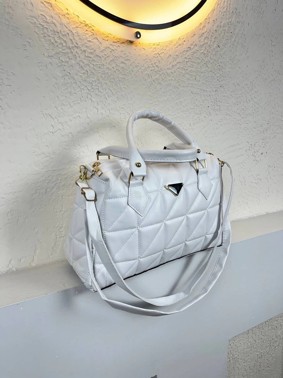 Beyaz Kapitone Çanta CB3030