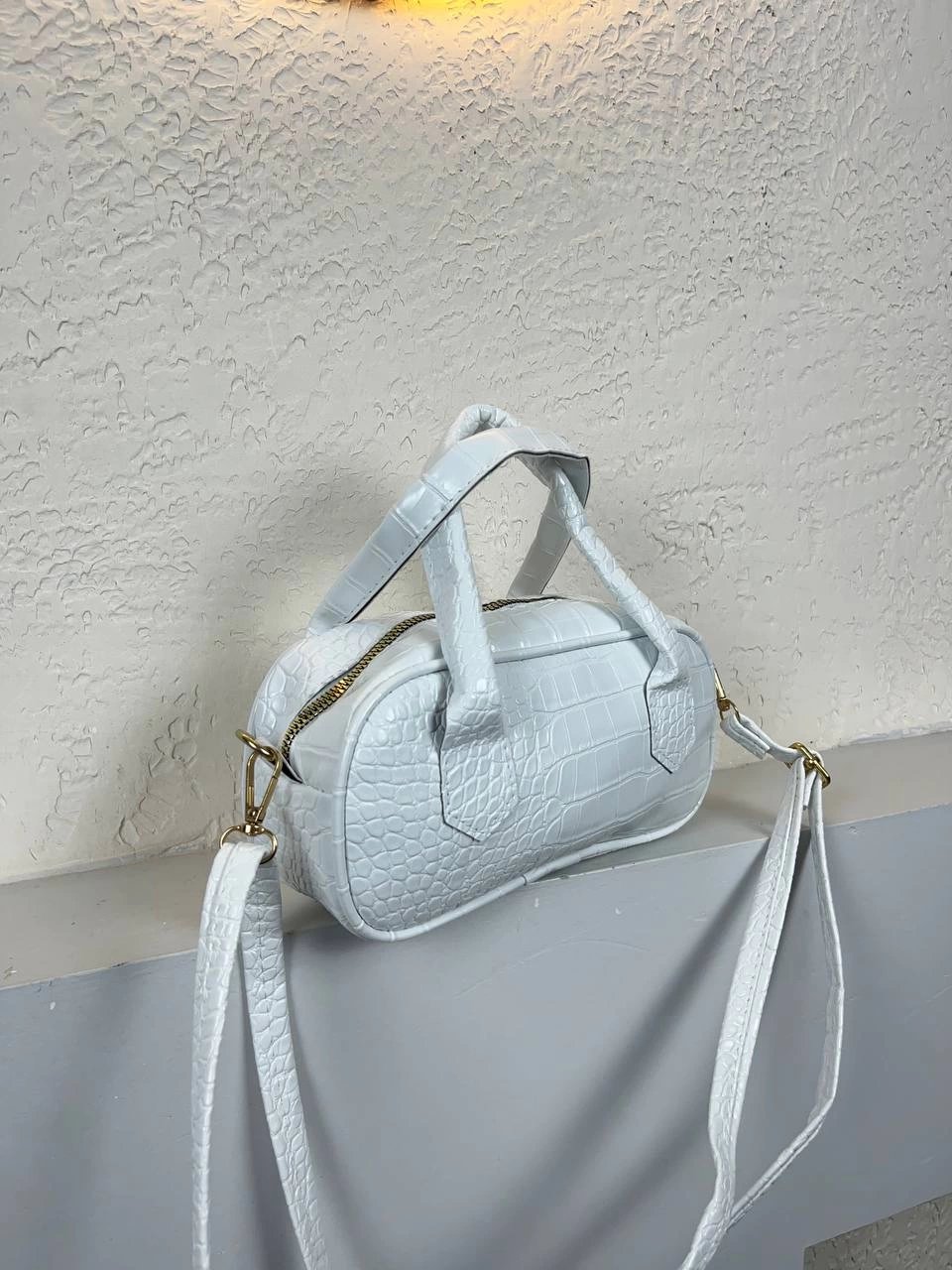 Beyaz KROKO MIO Çanta CB2073
