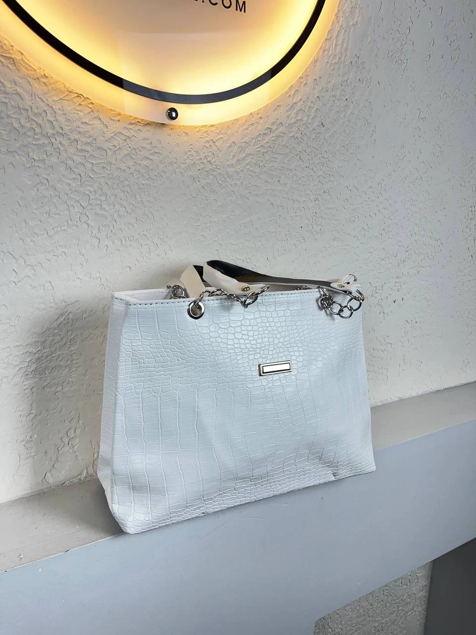 Beyaz Renk 2 Bölme Astarlı Kol Çanta CB0033