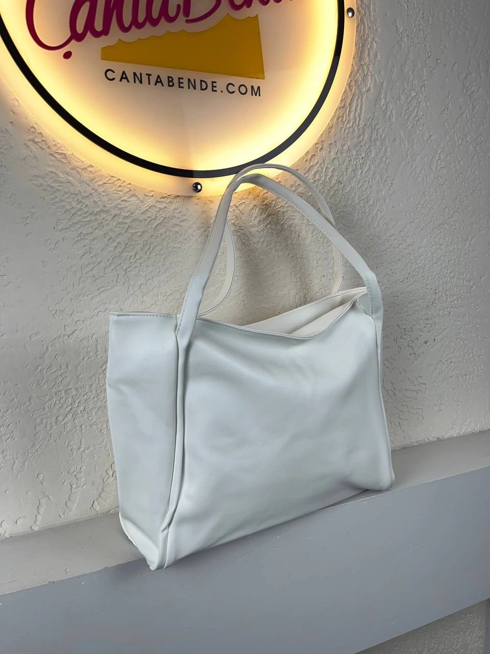 Beyaz Renk BÜYÜK BOY KALİTE Çanta CB9814