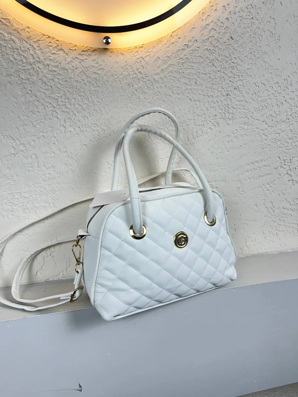 Beyaz Renk KAPİTONE Çanta CB9421