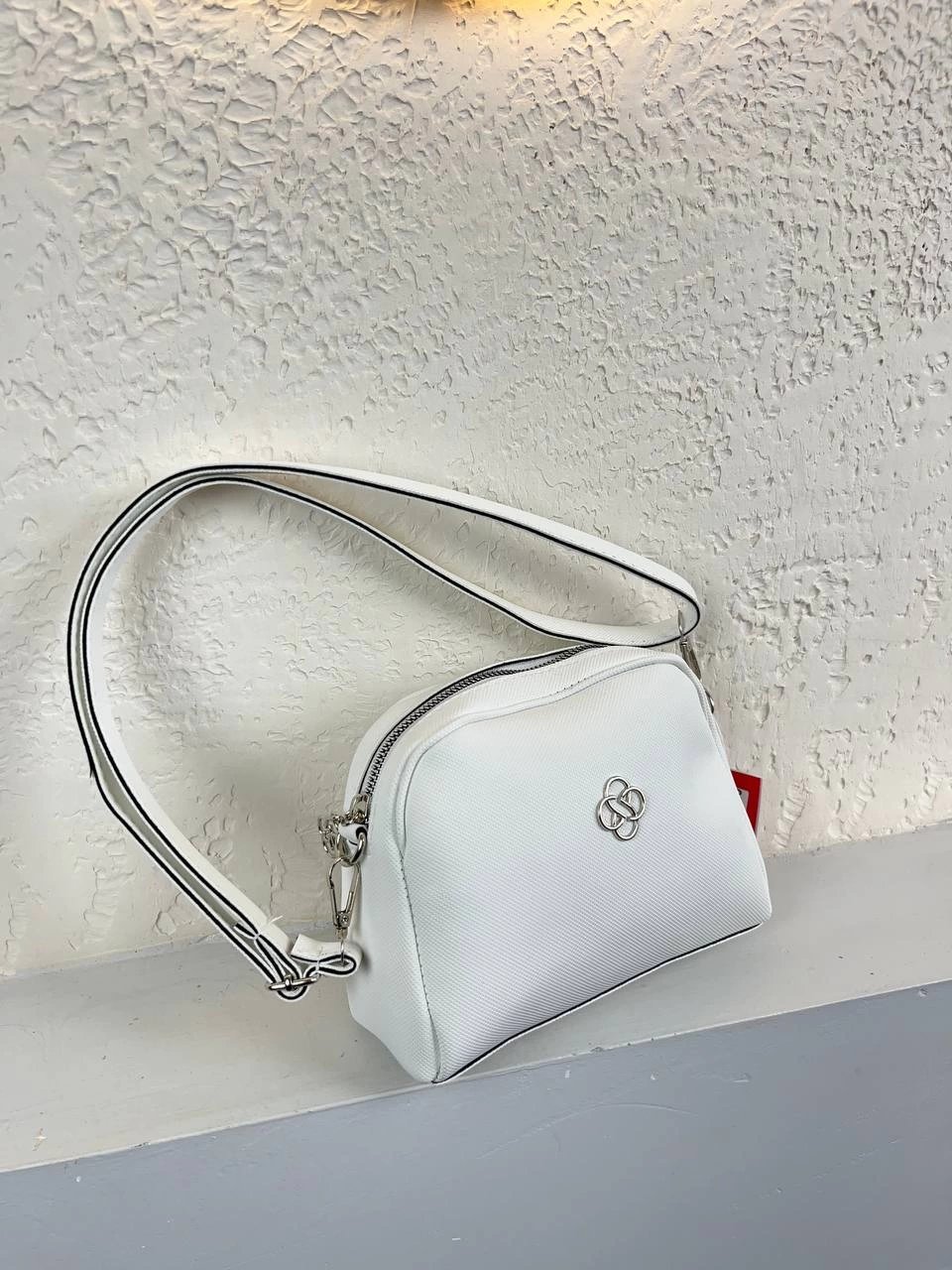 Beyaz  Renk Lakos Çapraz Çanta CB4252
