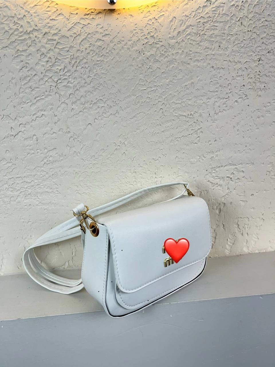 Beyaz Renk MİO Kalıp Çapraz Çanta CB9171