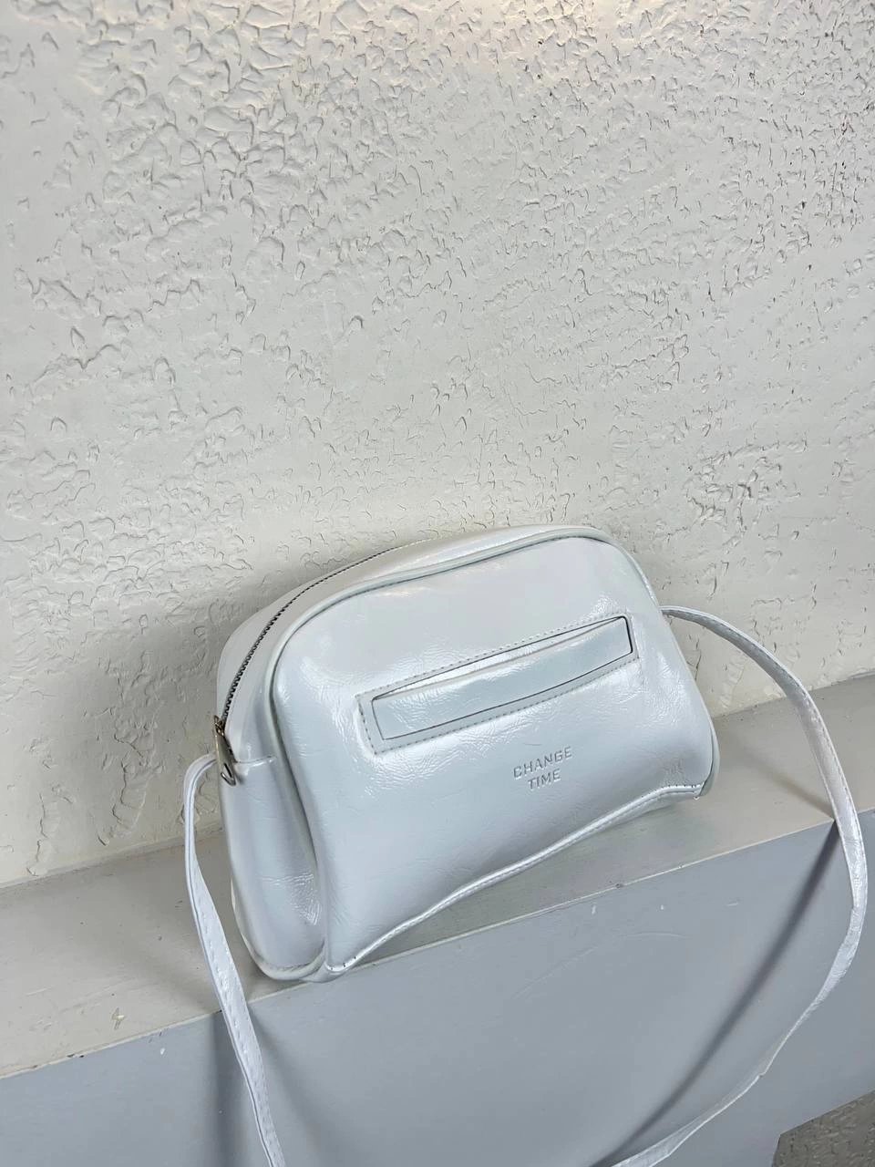 Beyaz Renk Parlak Çanta CB6378