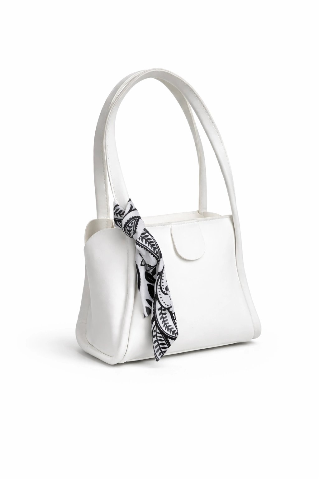 Beyaz Renk Yeni Fularlı Kol Çanta CB1444