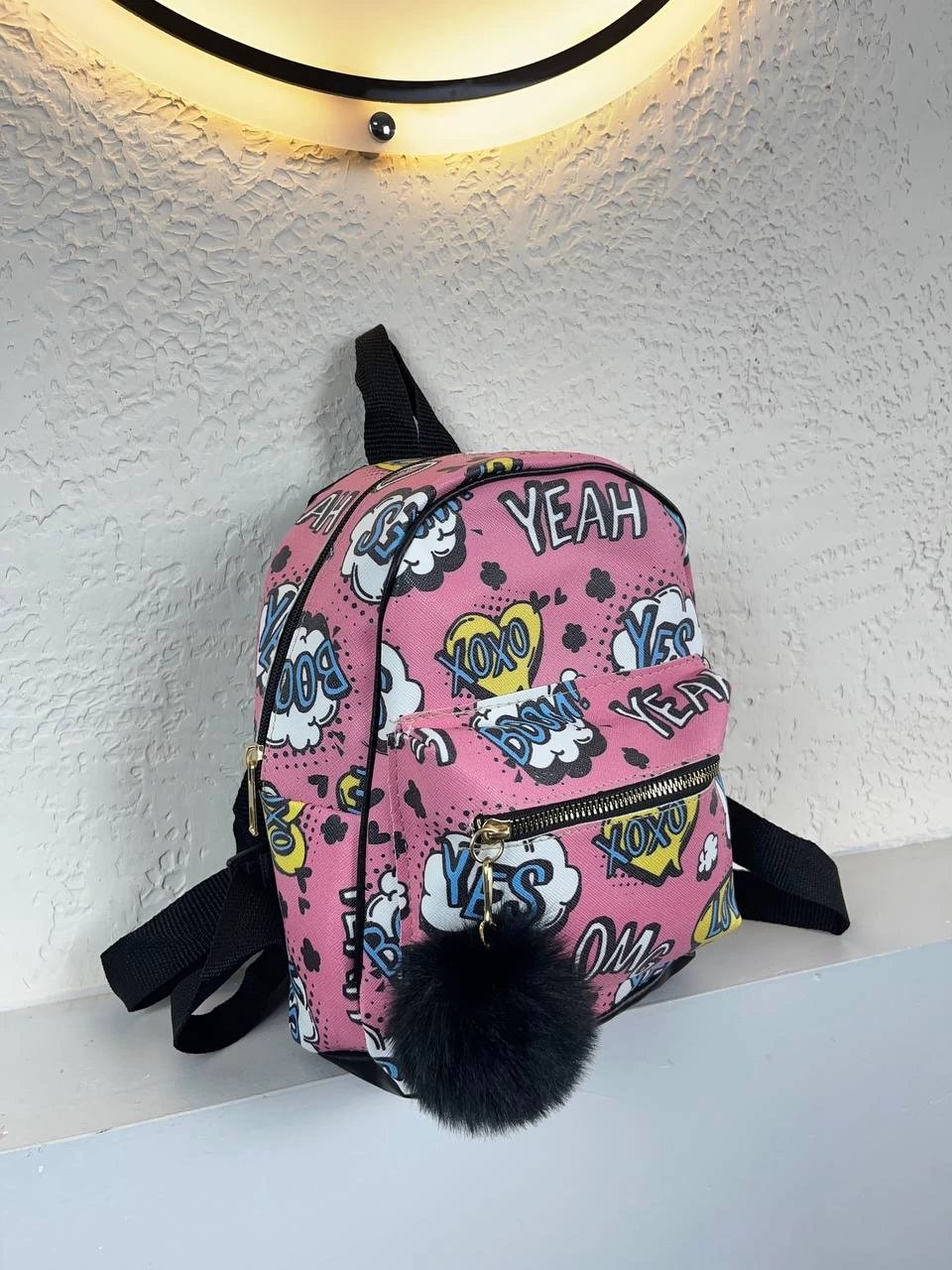 Boom Yazılı Pembe Sırt Çanta CB2522