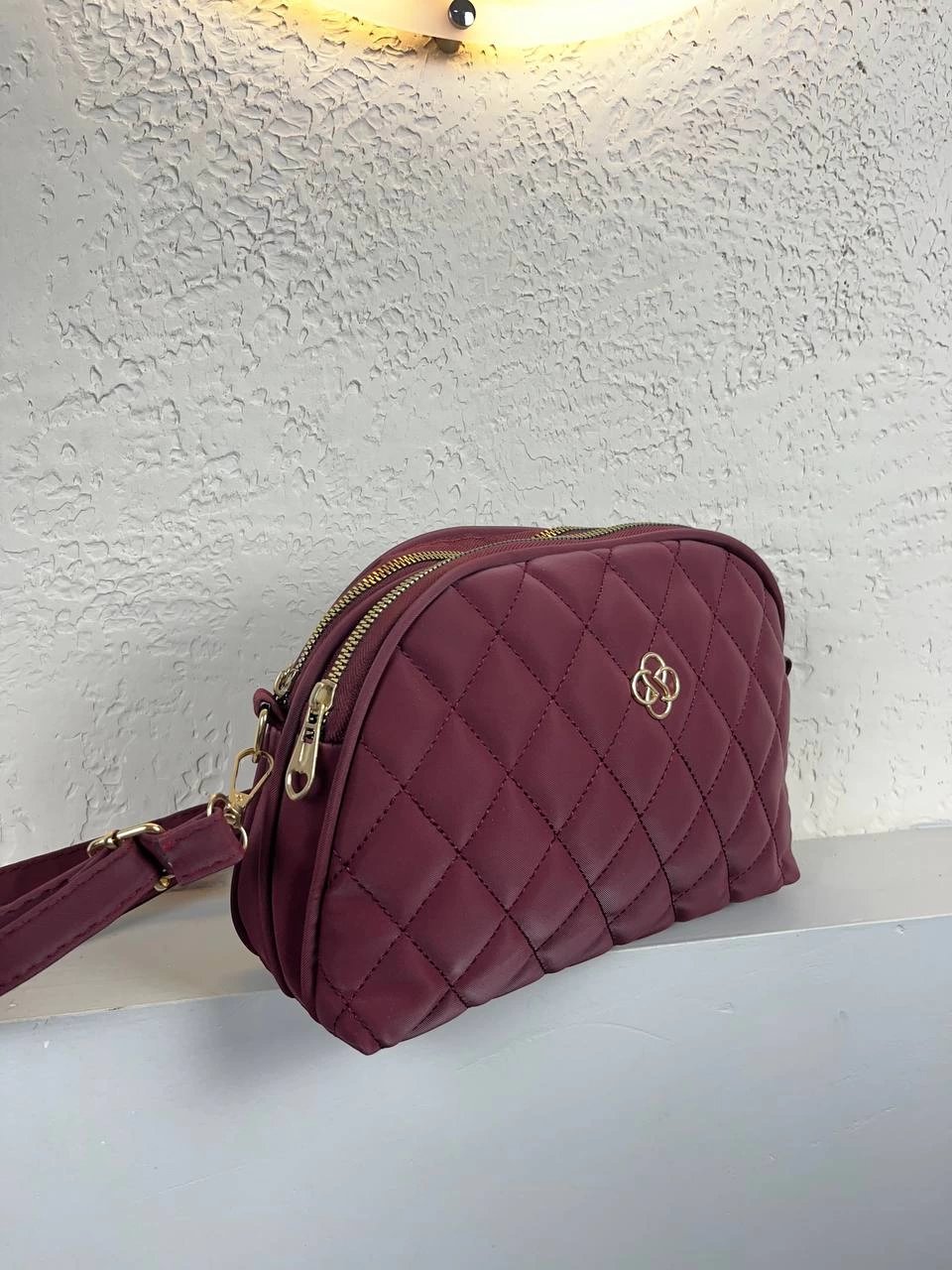Bordo Renk 2 Bölme Kapitone YENİSİ CB3027