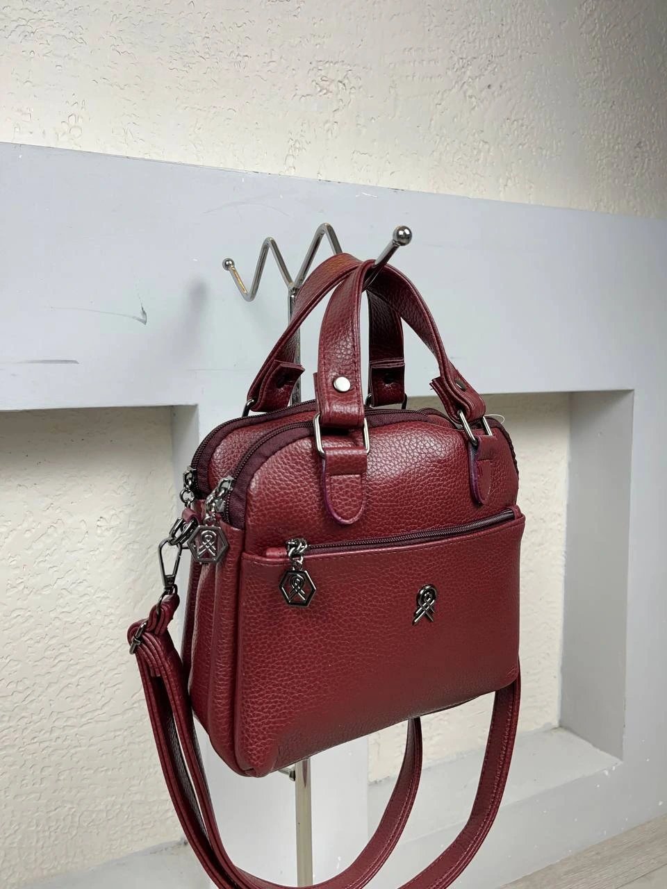 Bordo Renk 3 Bölme HB Çanta CB0131