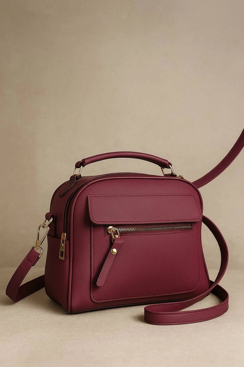 Bordo Renk 3 Bölme HB Çanta CB27426