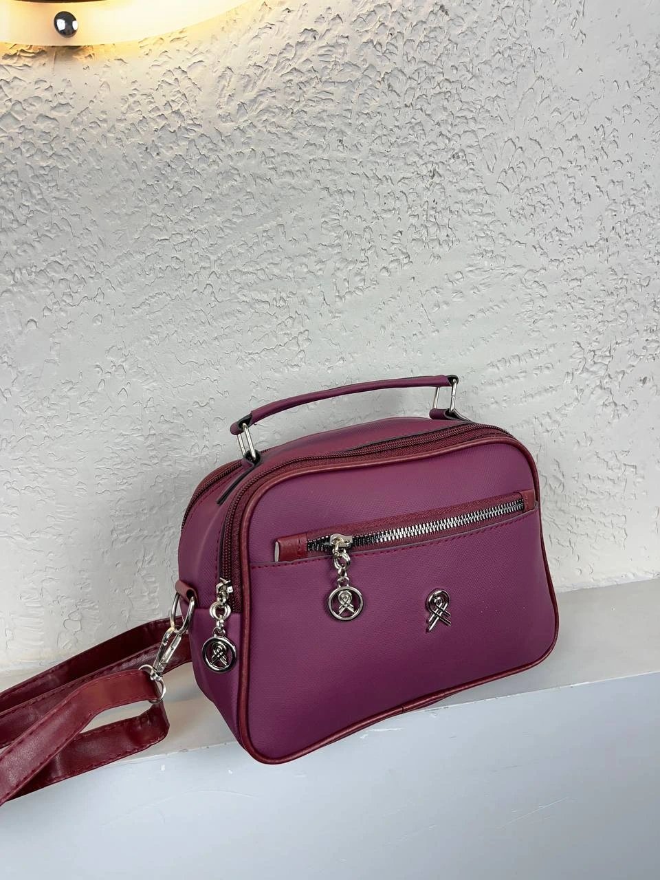 Bordo Renk 3 Bölme HB Çanta CB4785