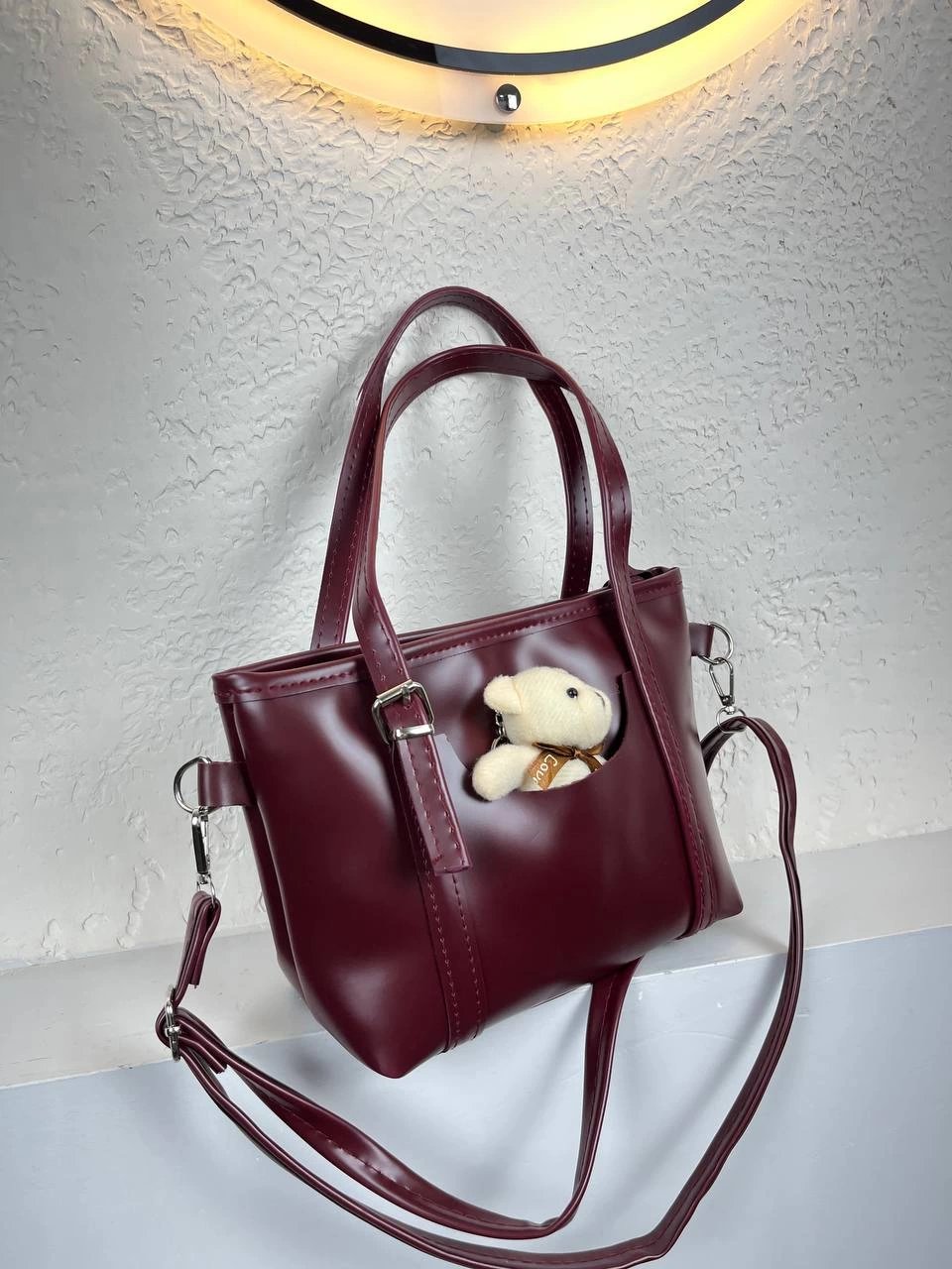 Bordo Renk AYICIKLI YENİ Çanta CB9651