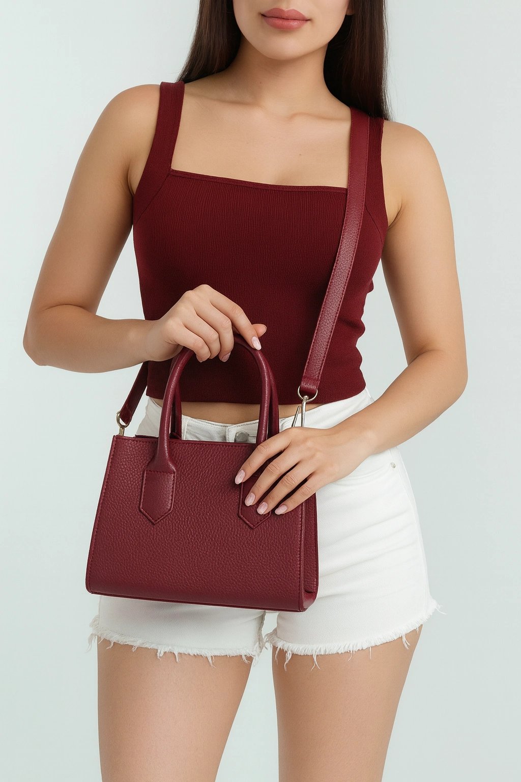 Bordo Renk Kalıp Çanta CB4139