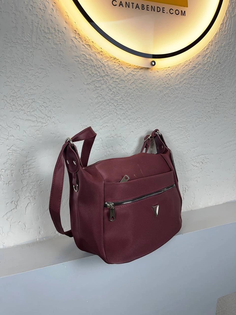 Bordo Renk Kalite 4 Bölme Çanta CB9762