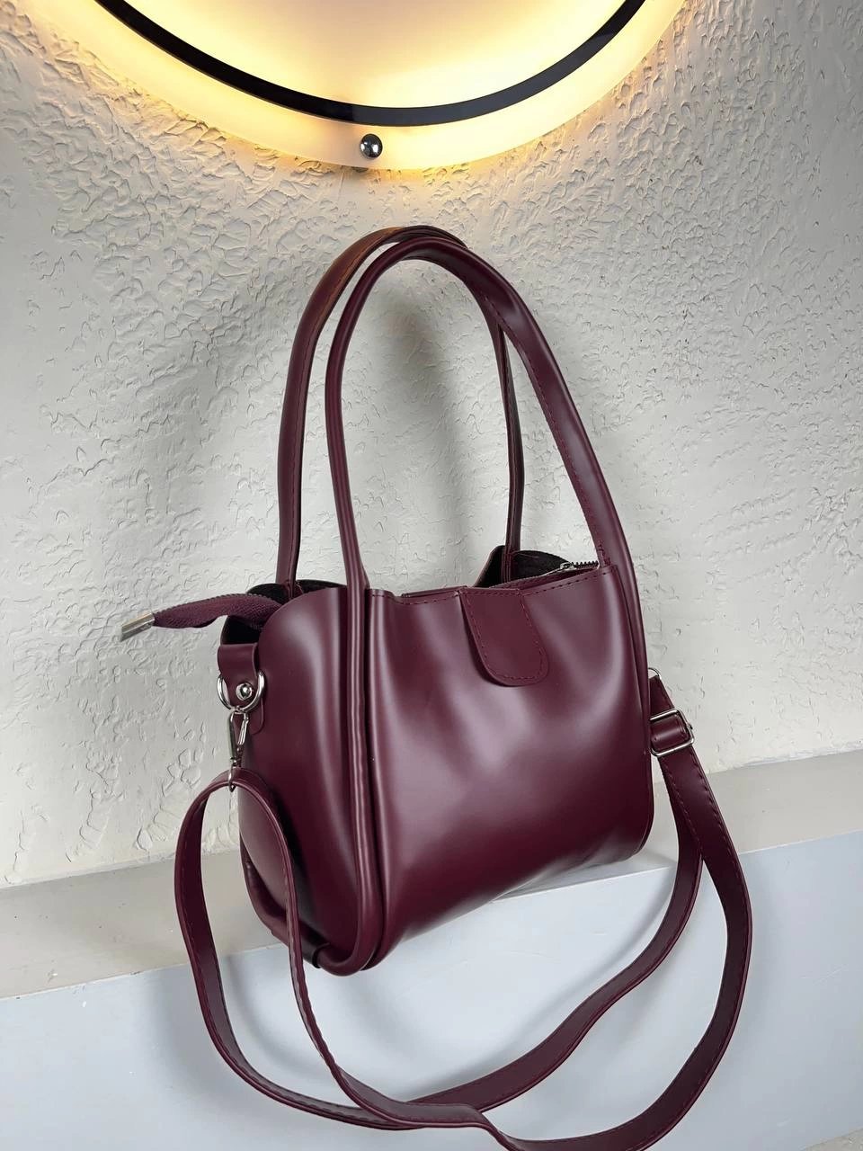 Bordo Renk Kalite Yumuşak Deri Çanta CB3075