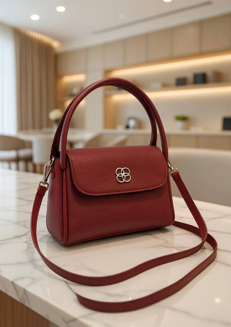 Bordo Renk Lakos Deri Yeni Çanta CB00999