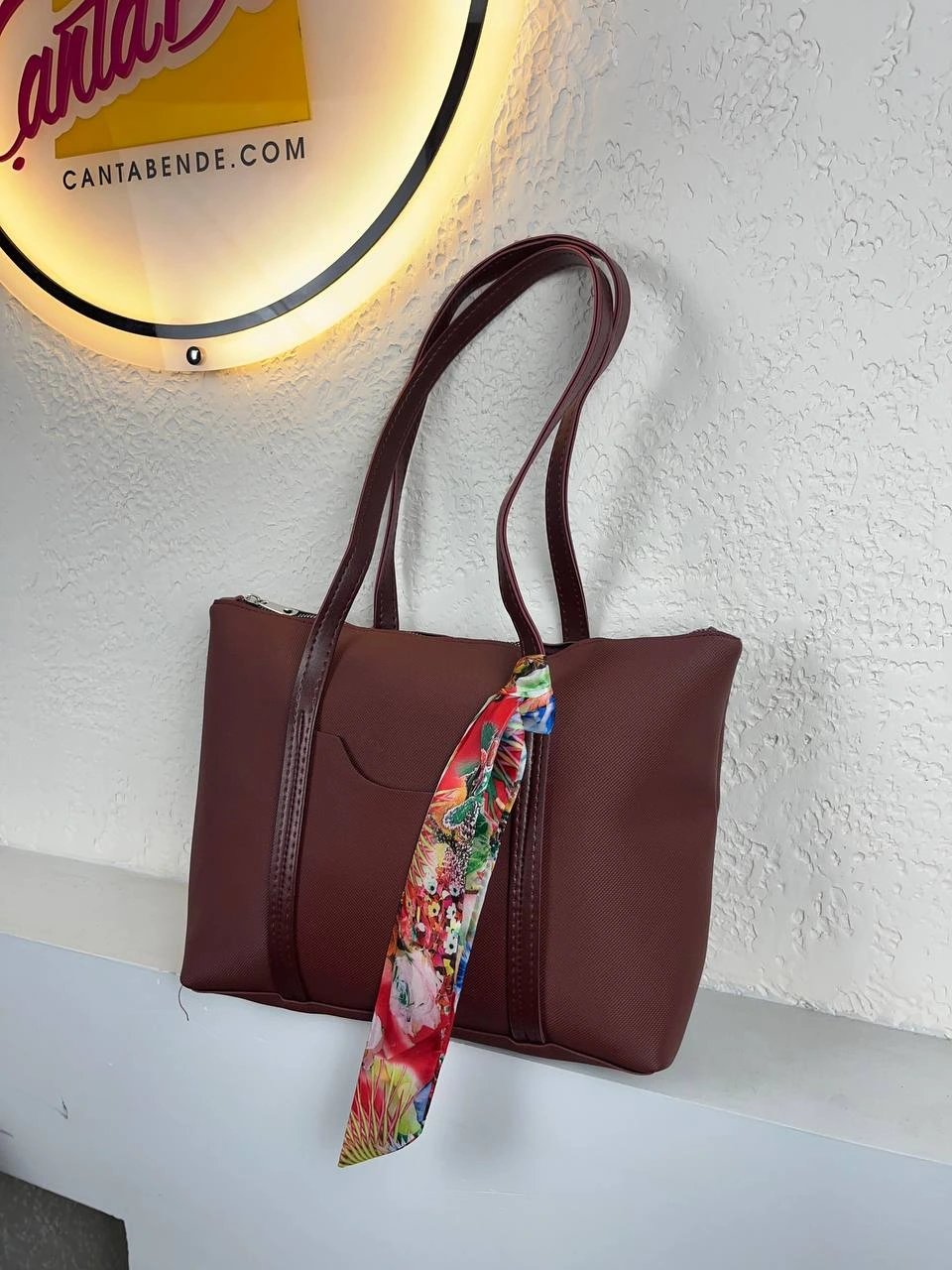 Bordo Renk LAKOS FULARLI Çanta CB2211