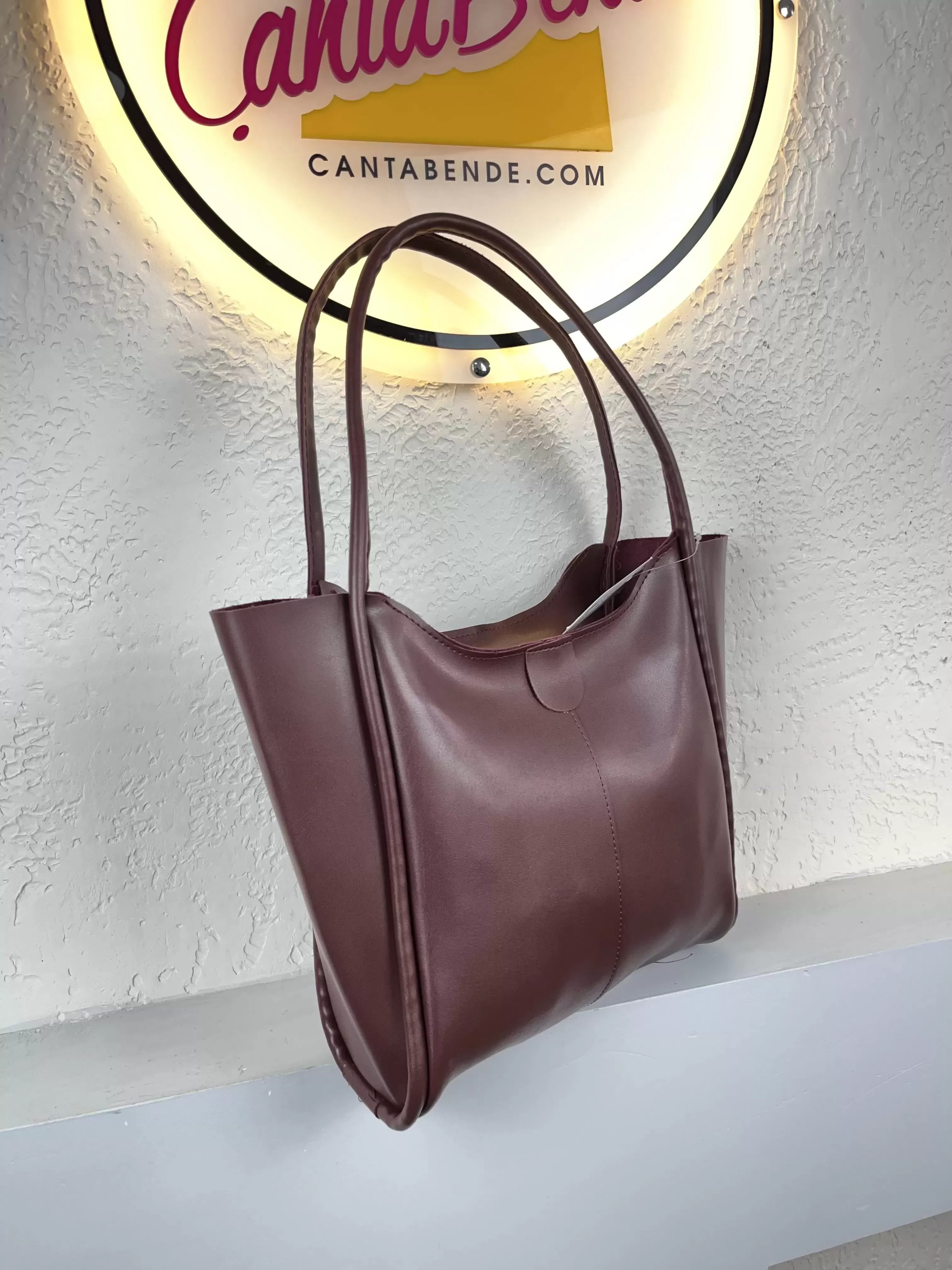 Bordo Renk Lüx Deri Kol Çanta CB8500