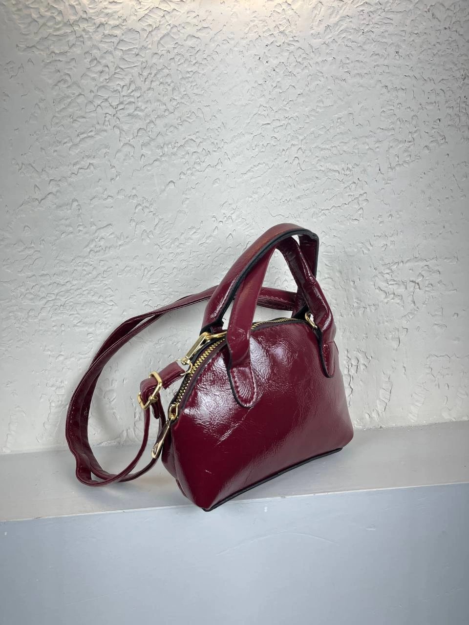 Bordo Renk Mini Boy Çanta CB1021