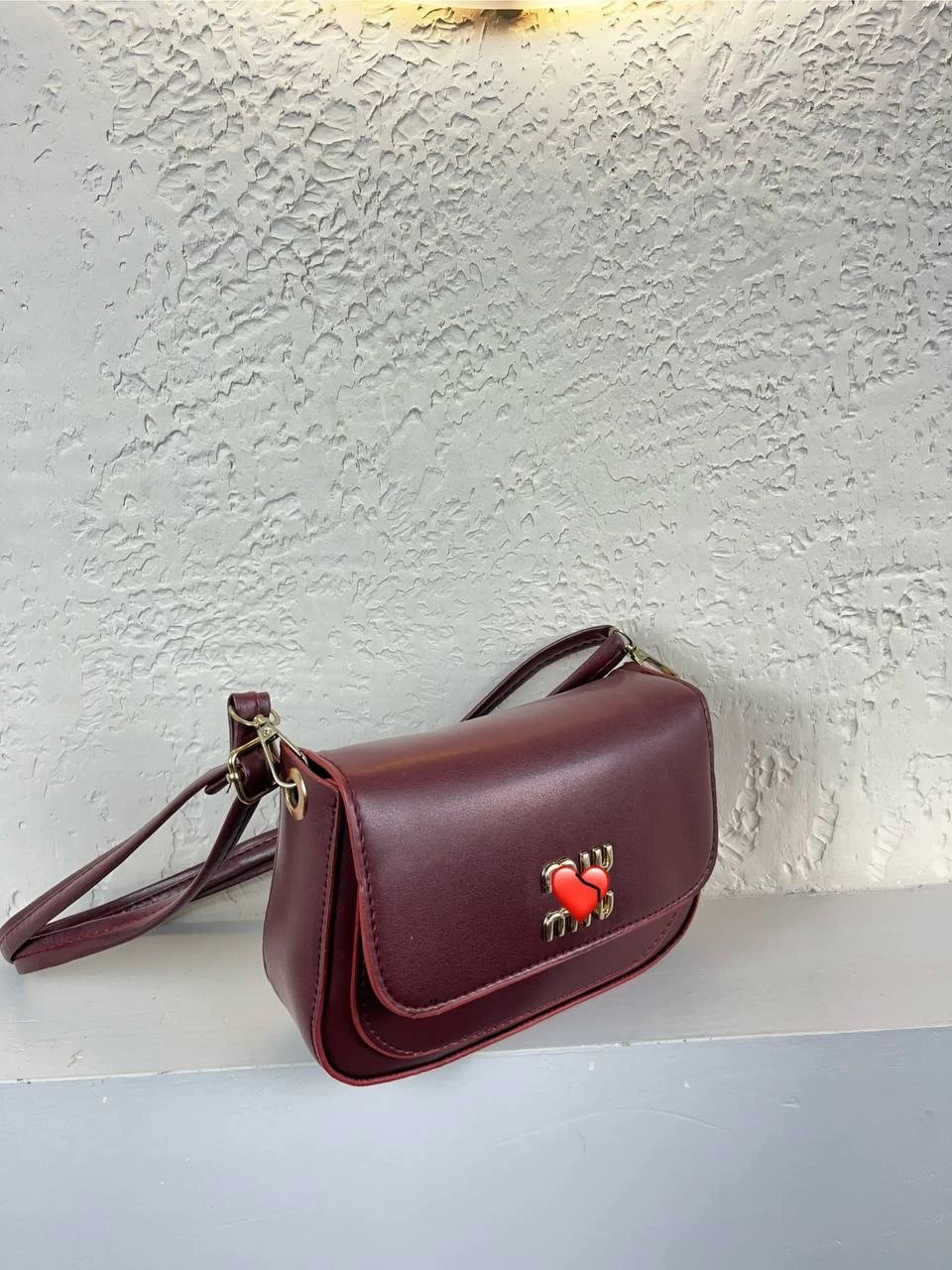 Bordo Renk MİO Kalıp Çapraz Çanta CB9171