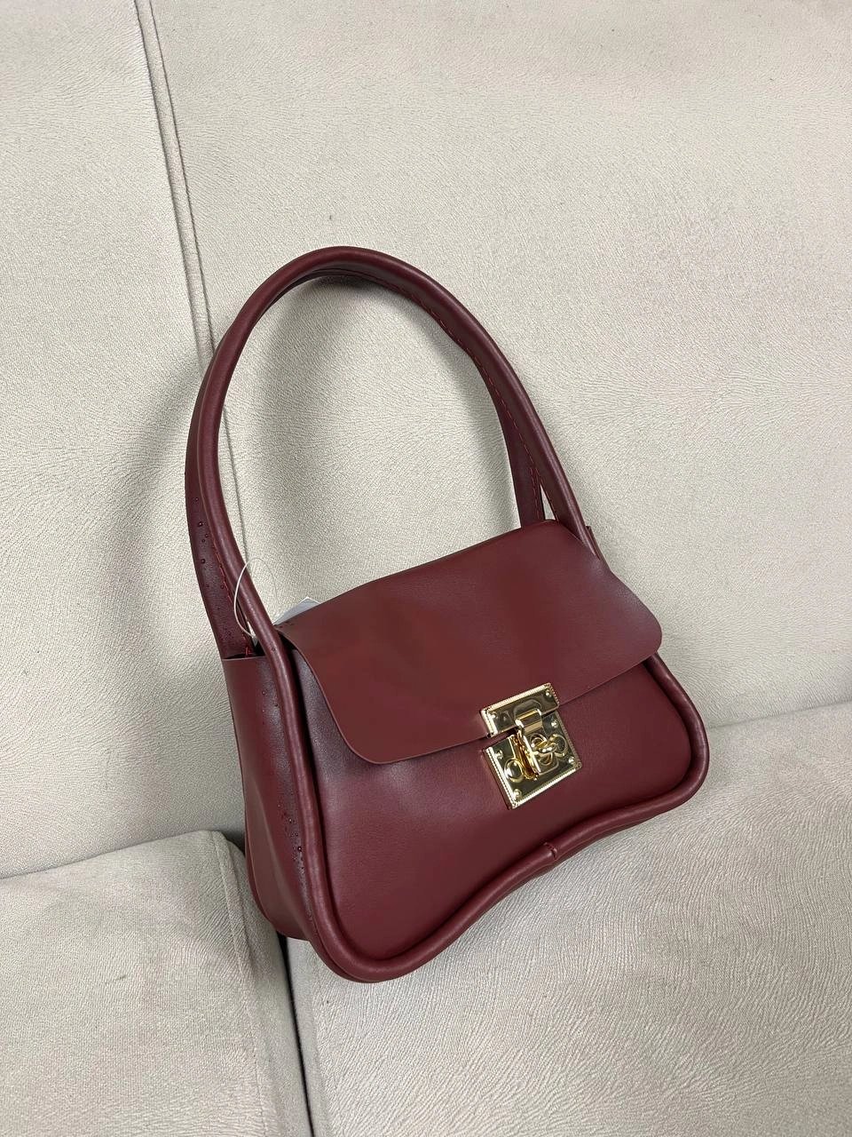 Bordo Renk Önü Kilit Kalite Çanta CB90901