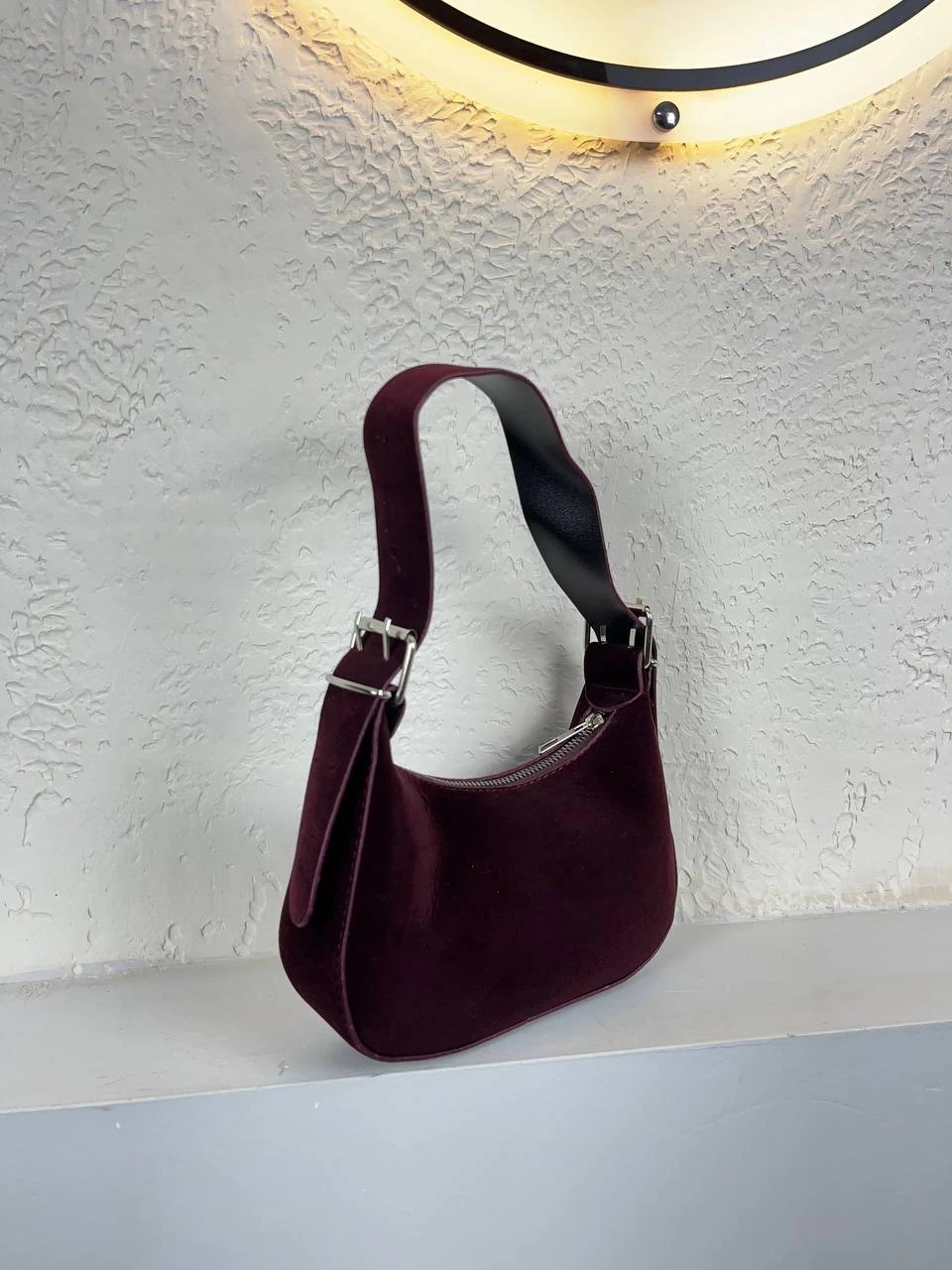 Bordo Renk Süet Çanta CB6383