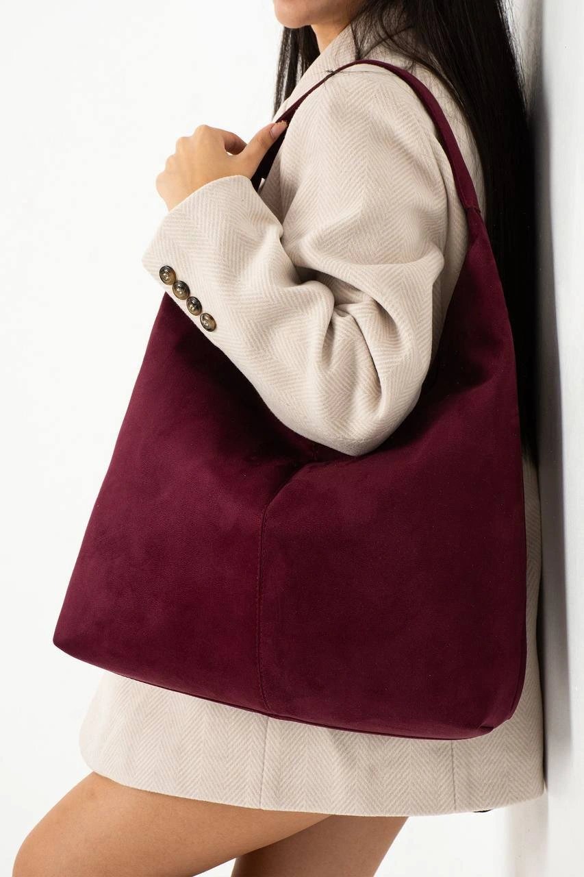 Bordo Renk SÜET KALİTE BRLN Çanta CB8141