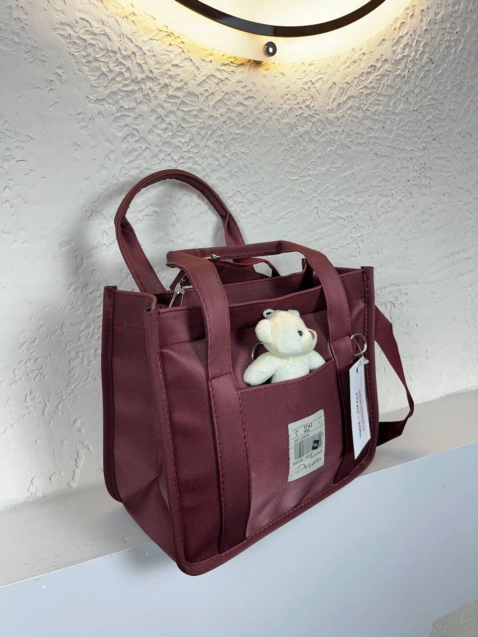 Bordo Renk YENİ AYICIKLI Kalite Çanta CB7319