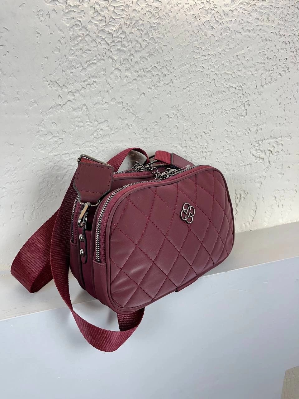 Bordo Renkli 2025 Kalite 2 Bölme Çanta CB23697