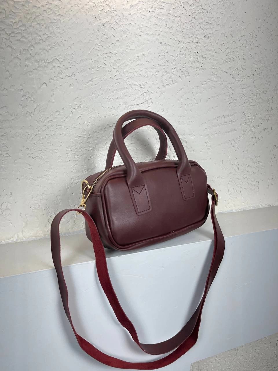 Bordo Yumuşak Deri Çanta CB8311