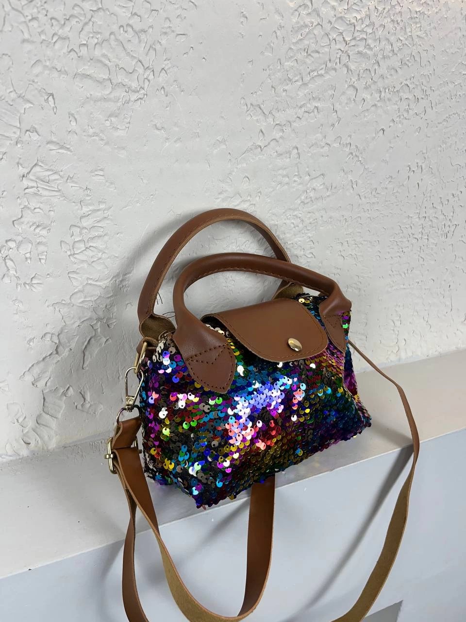 Disco Renk Saplı Pullu Çanta CB3209