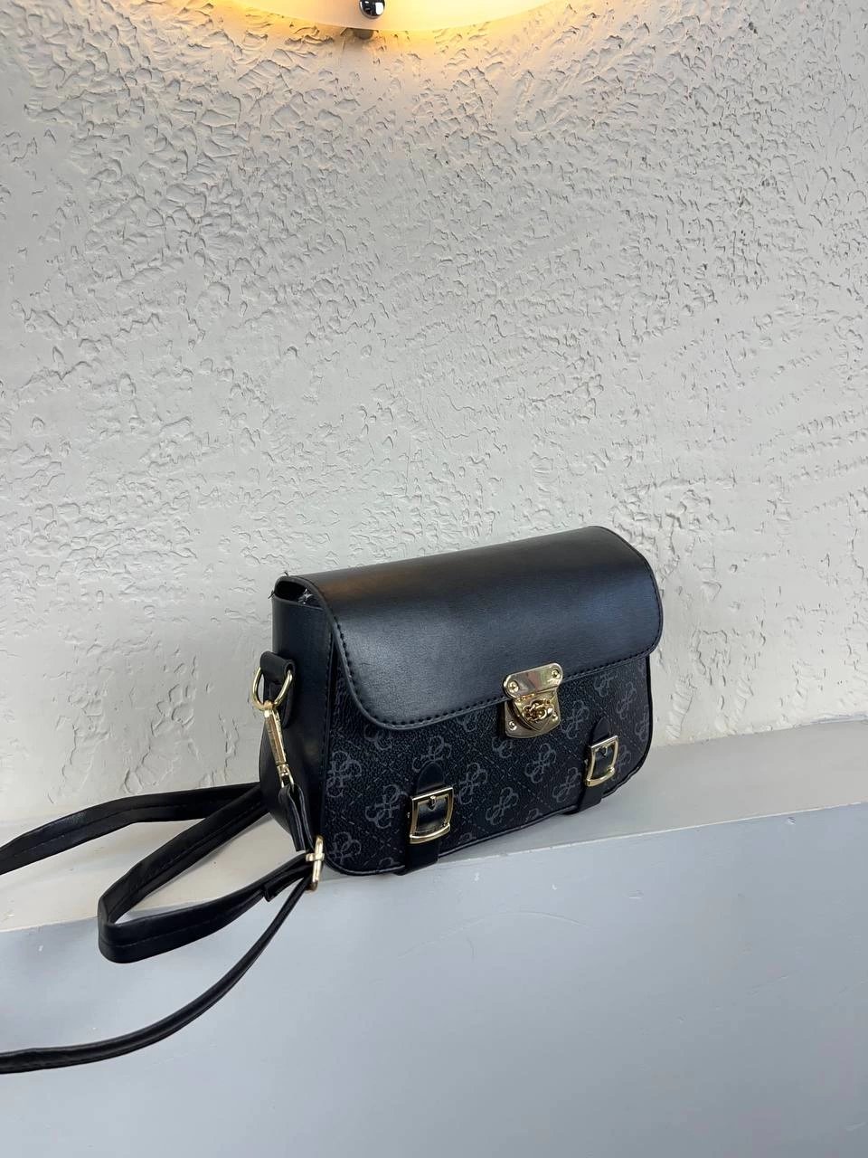 FULL Siyah Renk Önü Kemerli Çanta CB0691